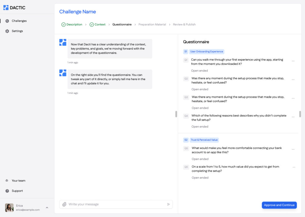 Dactic - Questionnaire Builder